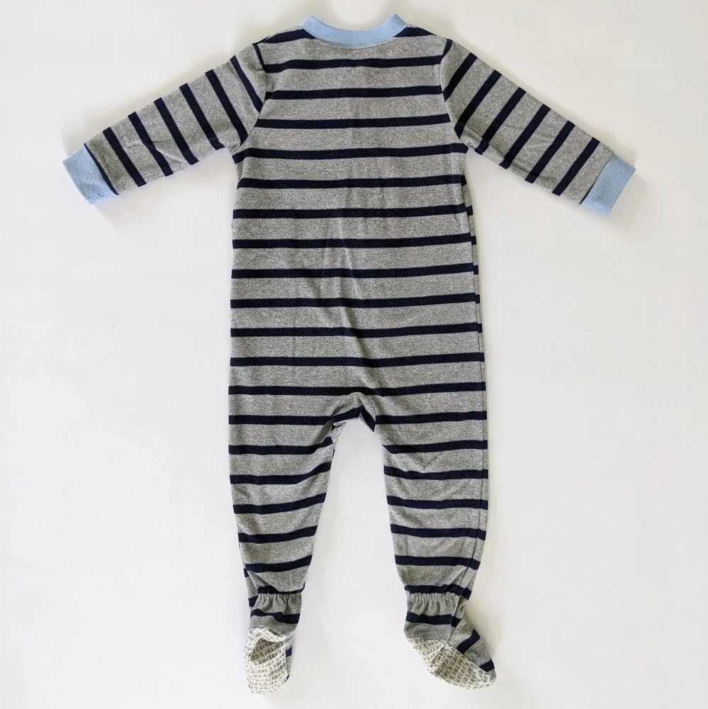 Carter's Striped Abominable Snowman Onesie Footie Pajamas
